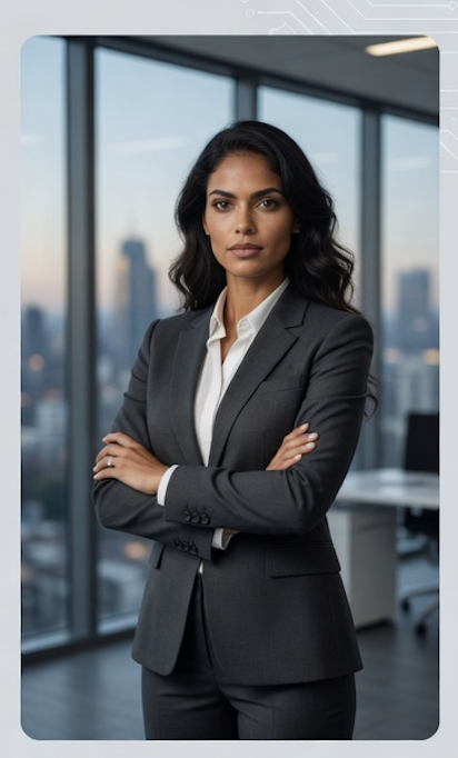 Ana Paula Santos — standing confident, arms crossed